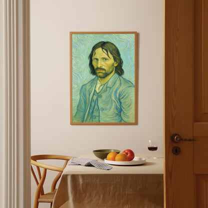 Aragorn Funny Meme Art Poster, Lord of The Rings, Davinci, Van Gogh Style Fantasy Wall Decor, Humorous Lord Artwork Print, Trendy Home Art Gift